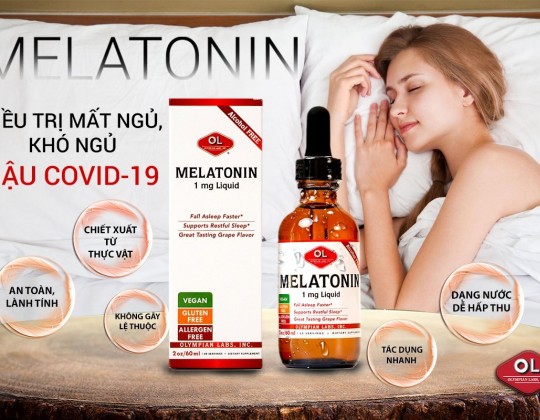 Melatonin Liquid 1mg - Giải pháp dành cho người mất ngủ, khó ngủ do hậu Covid-19