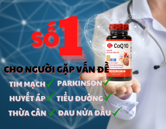 Olympian Labs CoQ10 60mg - Giải pháp số 1 cho những người gặp vấn đề về tim mạch, huyết áp, tiểu đường, tuần hoàn máu, đau nửa đầu…