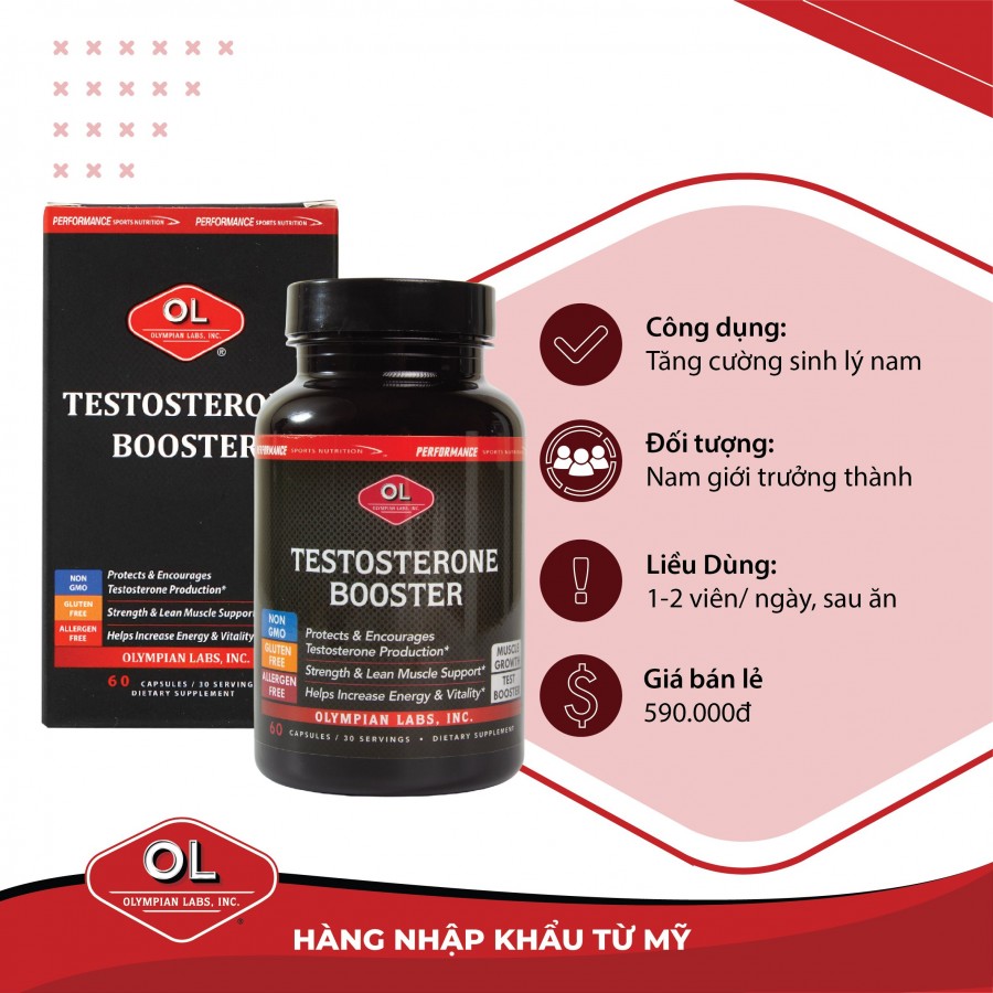 Testosterone Booster - Hỗ trợ cân bằng và tăng cường sinh lý nam
