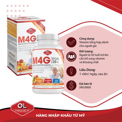 M4G Multi-Vitamin For 50+ - Bổ sung vitamin và khoáng chất cho người trên 50 tuổi