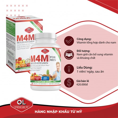 M4M Multi-Vitamin For Men - Bổ sung vitamin và khoáng chất cho nam giới