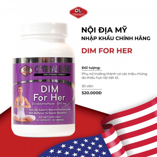 Dim For Her 30 viên - Hỗ trợ cải thiện nội tiết tố cho phụ nữ