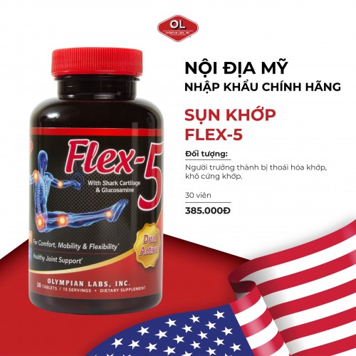 Flex-5 – Hỗ trợ giảm viêm và tái tạo sụn khớp