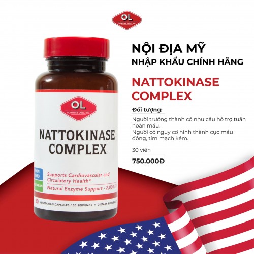Nattokinase Complex - Hỗ trợ điều trị tai biến mạch máu não
