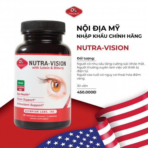 Nutra-Vision tăng cường sức khỏe cho đôi mắt