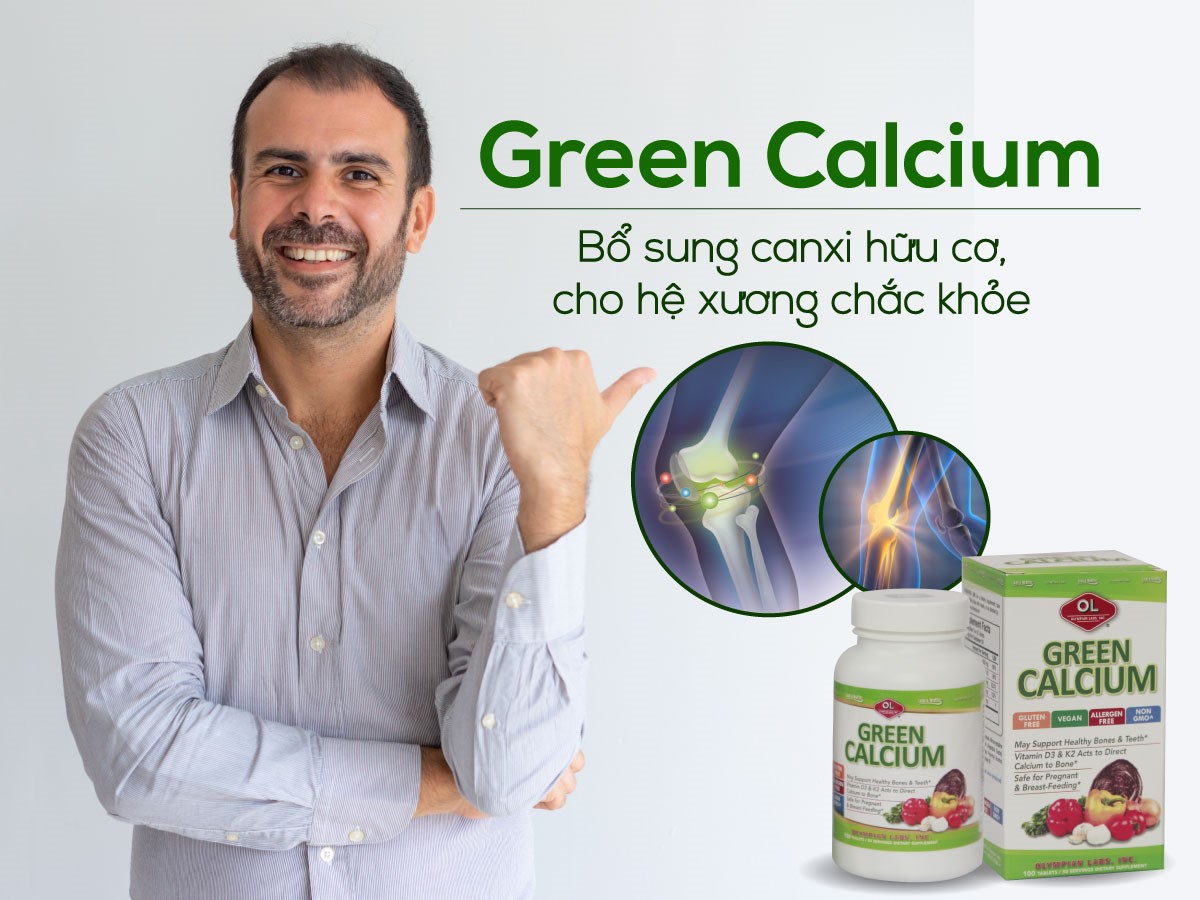 Viên uống bổ sung canxi hữu cơ Green Calcium – Canxi mát cho mùa hè