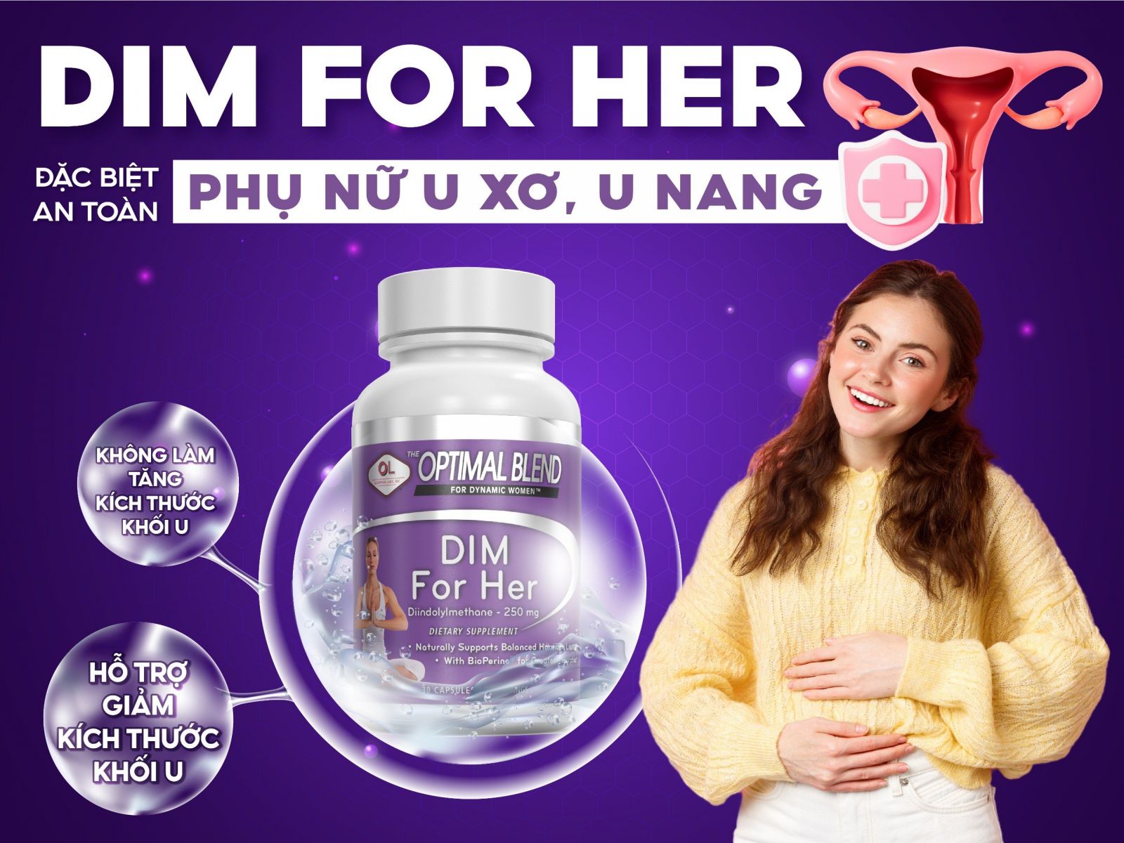 Dim For Her 30 viên - Hỗ trợ cân bằng nội tiết tố nữ