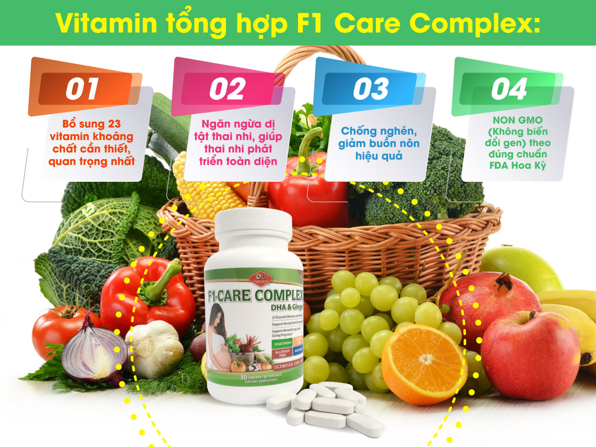  F1-Care Complex bổ sung 23 vitamin và các nguyên tố vi lượng quan trọng