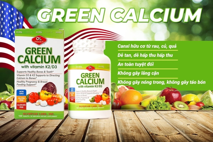Green Calcium - Bổ sung canxi hữu cơ, an toàn, dễ hấp thu, không lắng cặn - 1