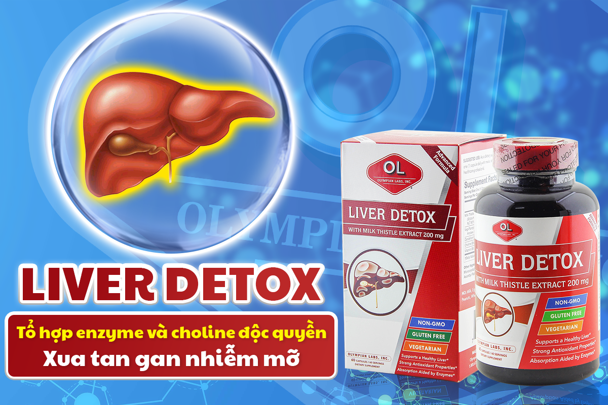 Liver Detox với công thức chứa tổ hợp enzyme và choline độc quyền – Giúp “xua tan” tình trạng gan nhiễm mỡ