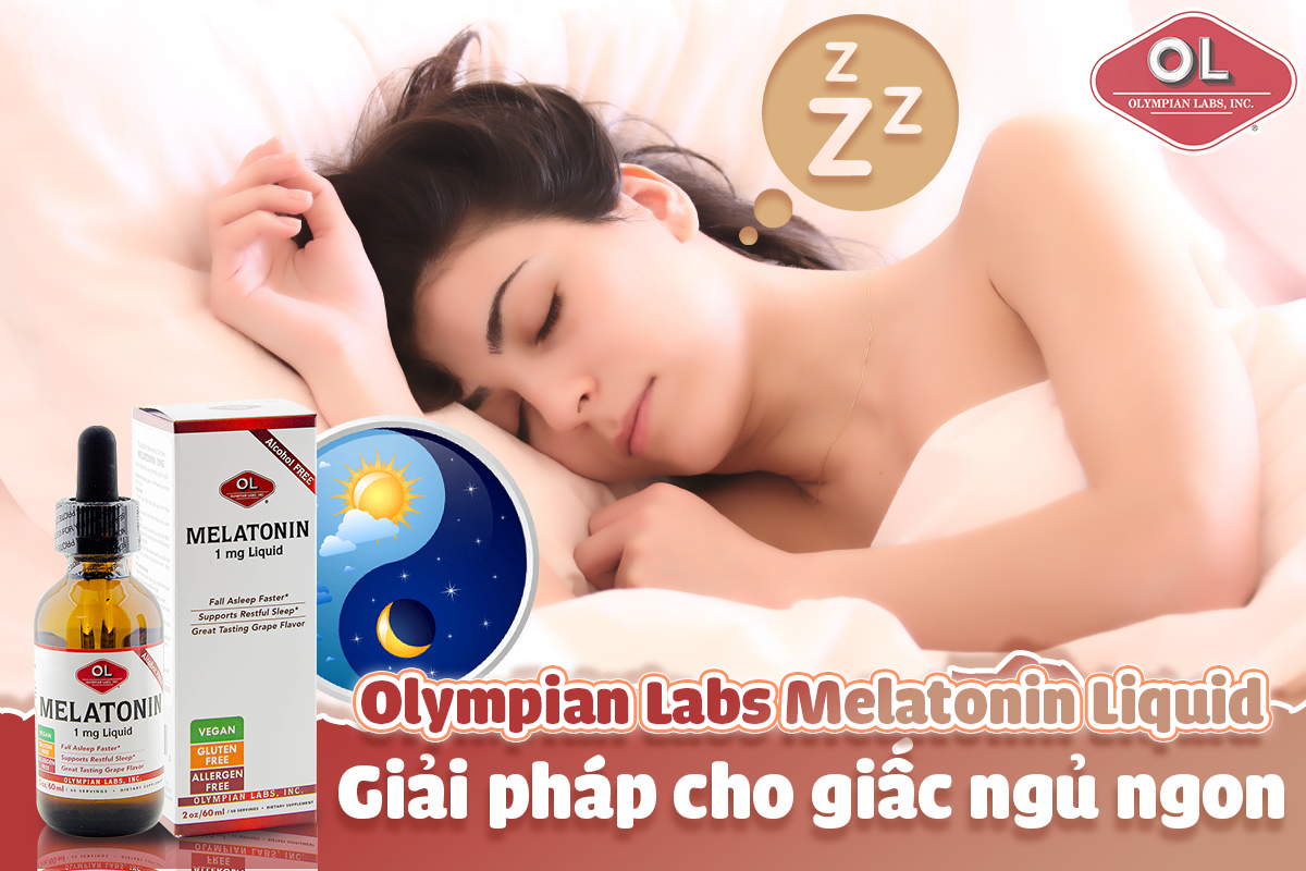 Melatonin Olympian Labs - Melatonin dạng nước giúp bạn ngủ ngon 