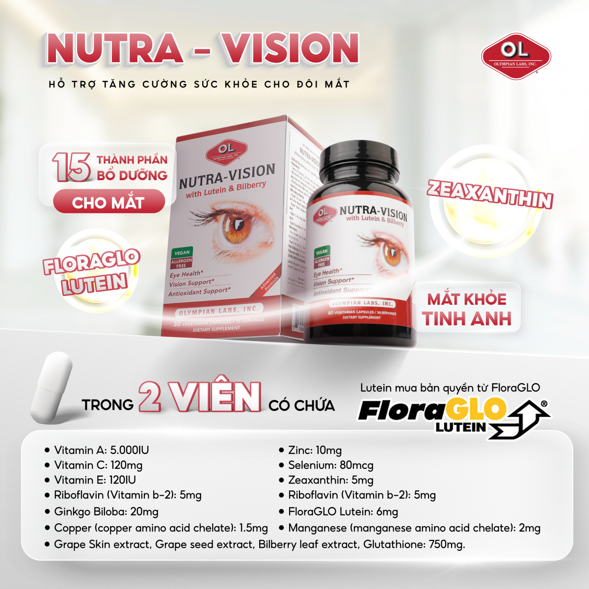 Nutra-Vision - Hỗ trợ tăng cường sức khỏe đôi mắt